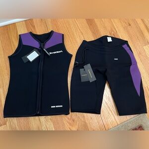 Lemorecn Womens Wet-suits Vest & shorts. Premium Neoprene 3mm Zipper US SIZE 4